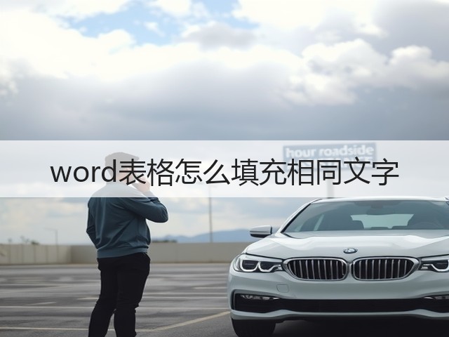word表格怎么填充相同文字(图3)