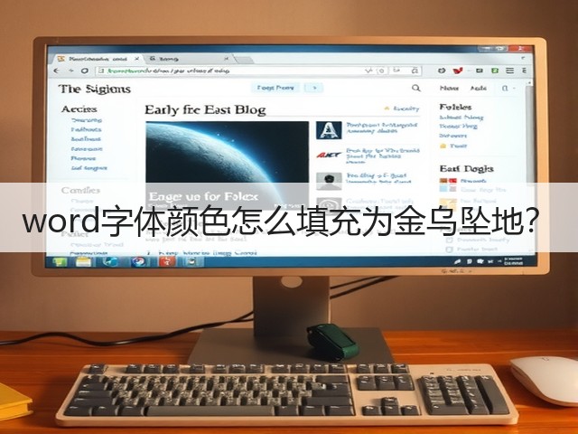 word字体颜色怎么填充为金乌坠地？(图2)