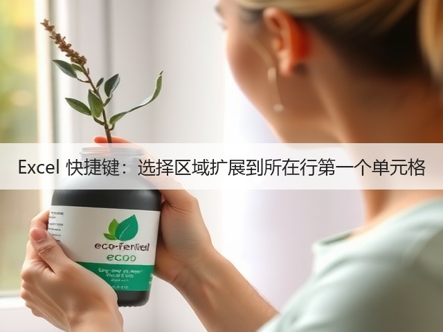 Excel 快捷键：选择区域扩展到所在行第一个单元格(图3)