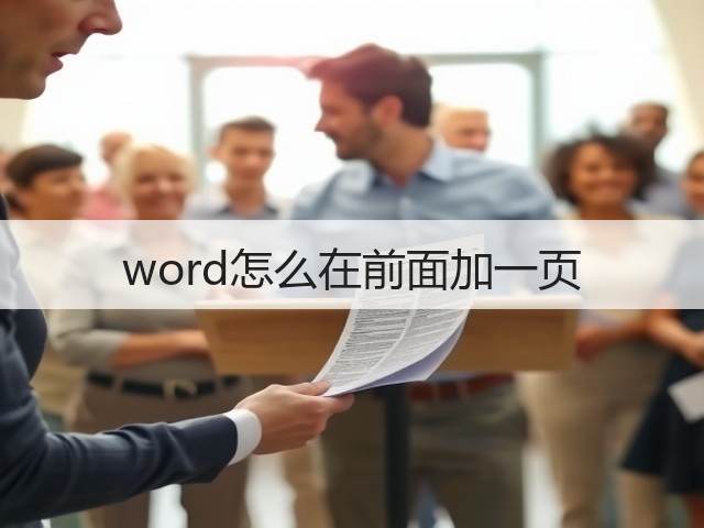 word怎么在前面加一页(图3) word怎么在前面加一页(图3)