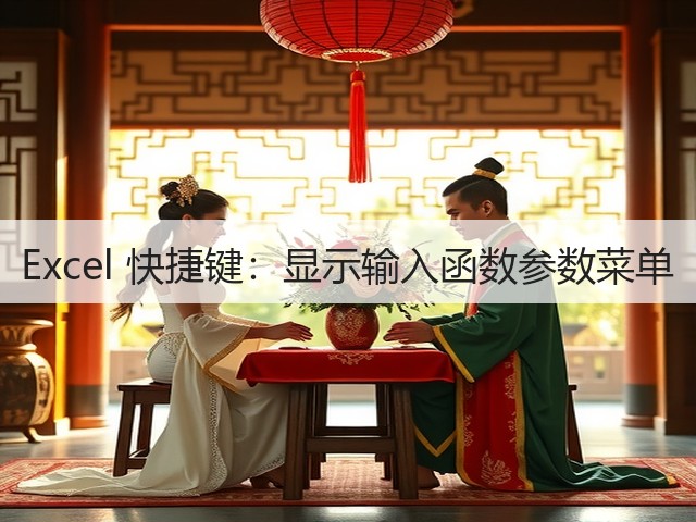 Excel 快捷键:显示输入函数参数菜单(图3) Excel 快捷键:显示输入函数参数菜单(图3)