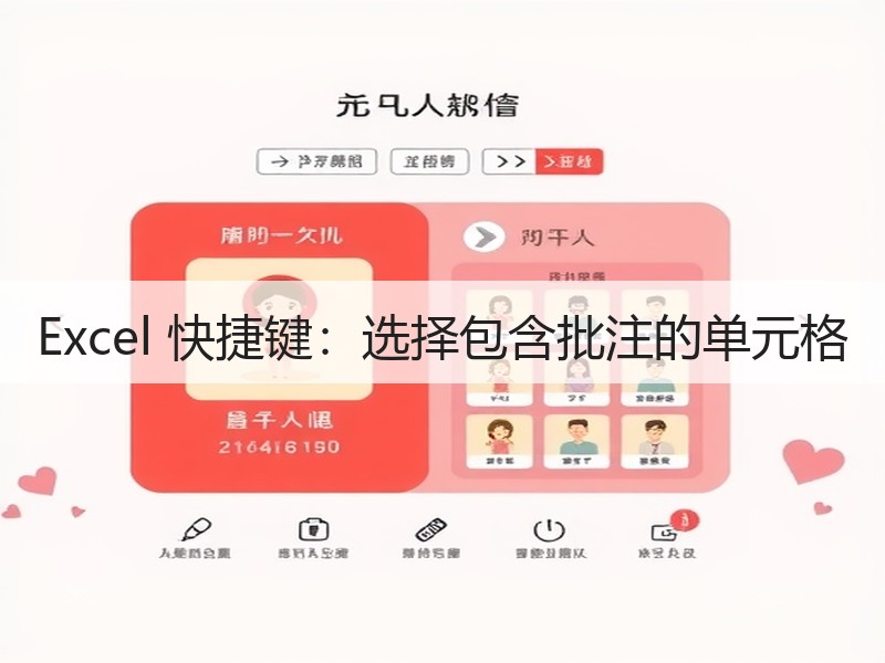 Excel 快捷键：选择包含批注的单元格 - 诺云壹观办公网