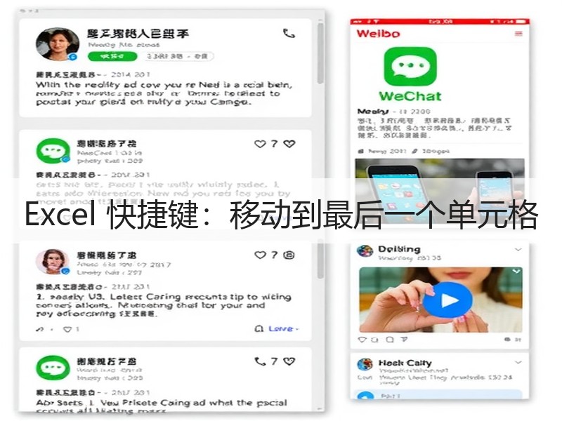 Excel 快捷键：移动到最后一个单元格 - 诺云壹观办公网