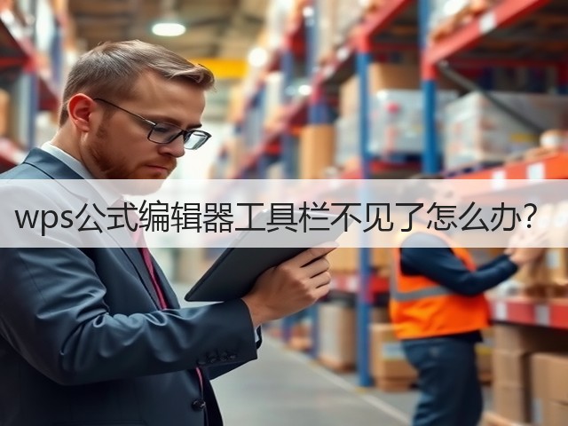 wps公式编辑器工具栏不见了怎么办？(图3)