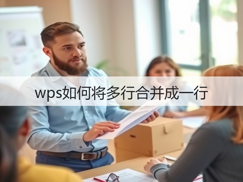 wps如何将多行合并成一行 - 诺云壹观办公网