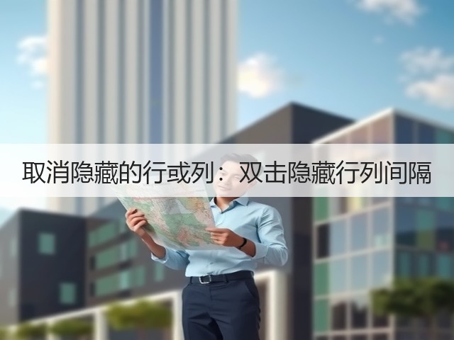 取消隐藏的行或列:双击隐藏行列间隔(图1) 取消隐藏的行或列:双击隐藏行列间隔(图1)