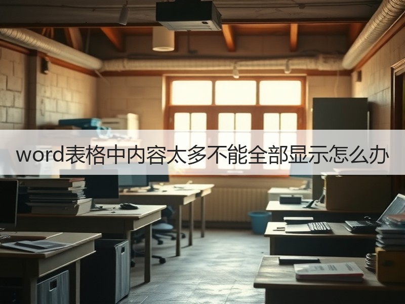 word表格中内容太多不能全部显示怎么办 - 诺云壹观办公网