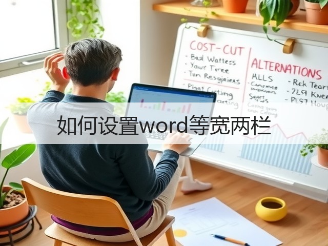 如何设置word等宽两栏(图2) 如何设置word等宽两栏(图2)