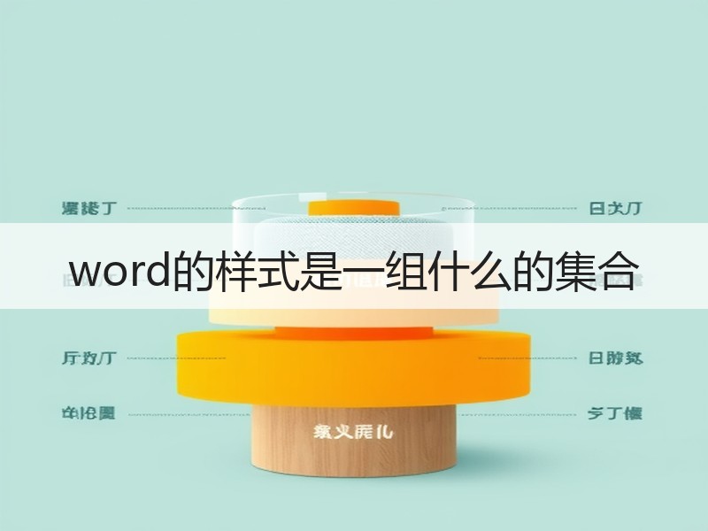 word的样式是一组什么的集合