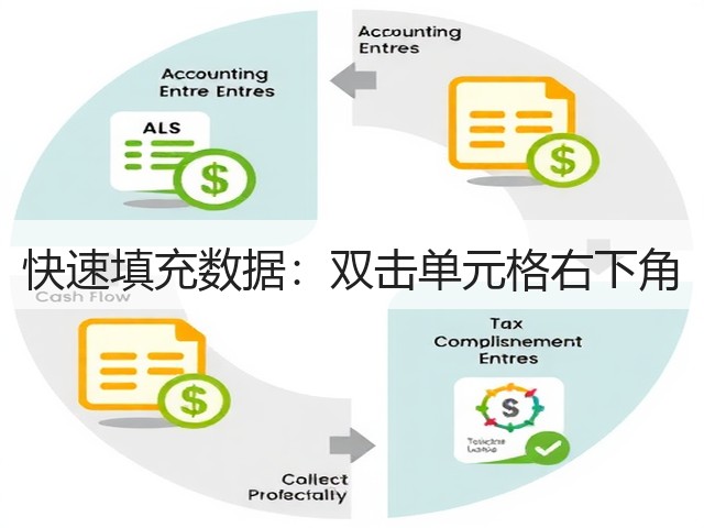 快速填充数据:双击单元格右下角(图2) 快速填充数据:双击单元格右下角(图2)