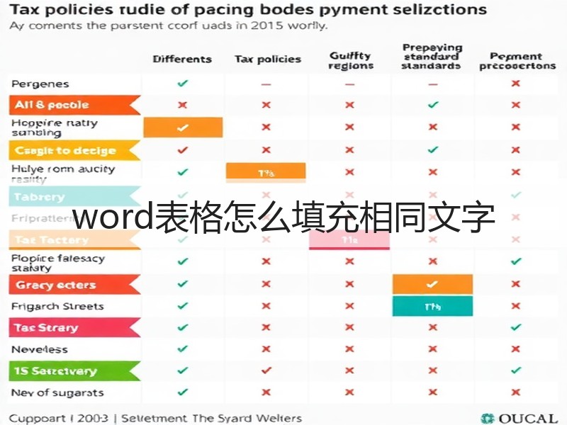 word表格怎么填充相同文字 - 诺云壹观办公网