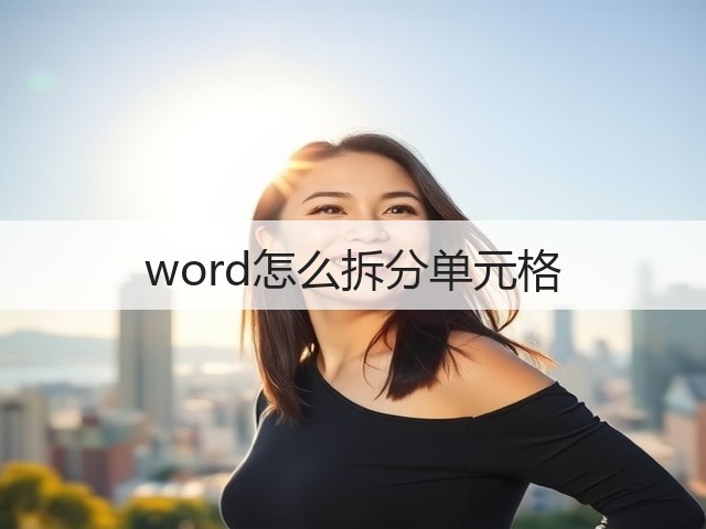 word怎么拆分单元格(图1)