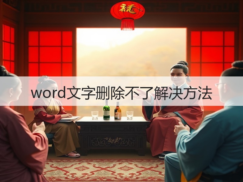 word文字删除不了解决方法 - 诺云壹观办公网
