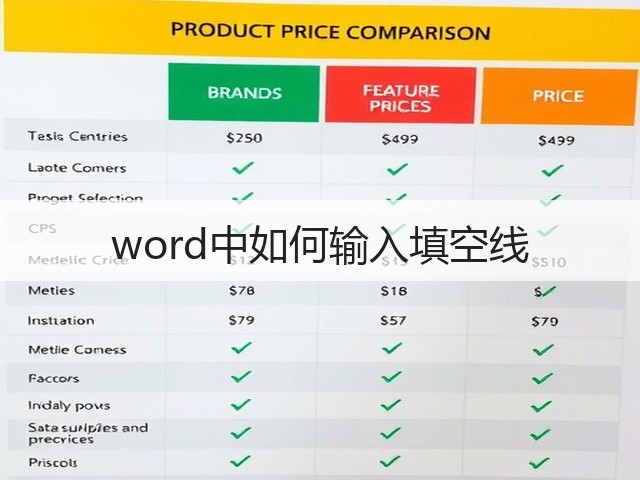 word中如何输入填空线(图1)