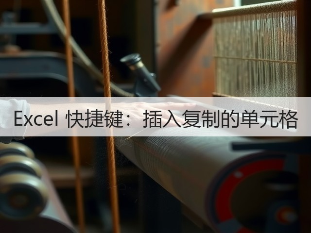 Excel 快捷键:插入复制的单元格(图2) Excel 快捷键:插入复制的单元格(图2)