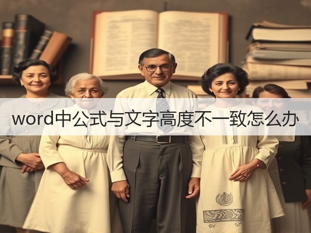 word中公式与文字高度不一致怎么办(图3)