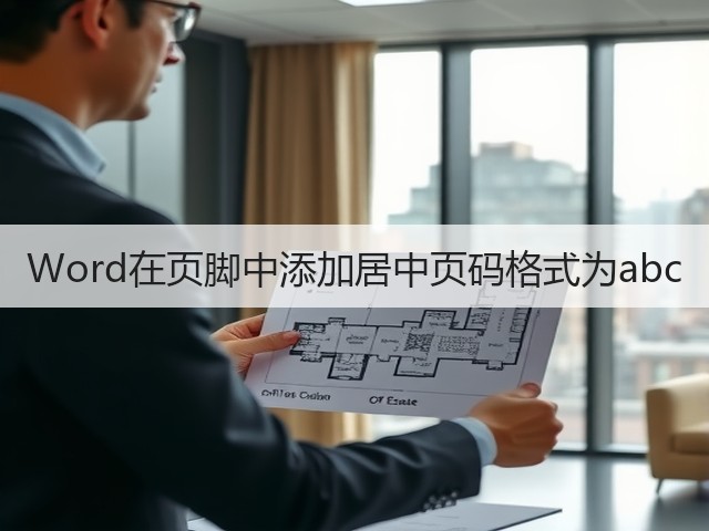 Word在页脚中添加居中页码格式为abc(图3) Word在页脚中添加居中页码格式为abc(图3)