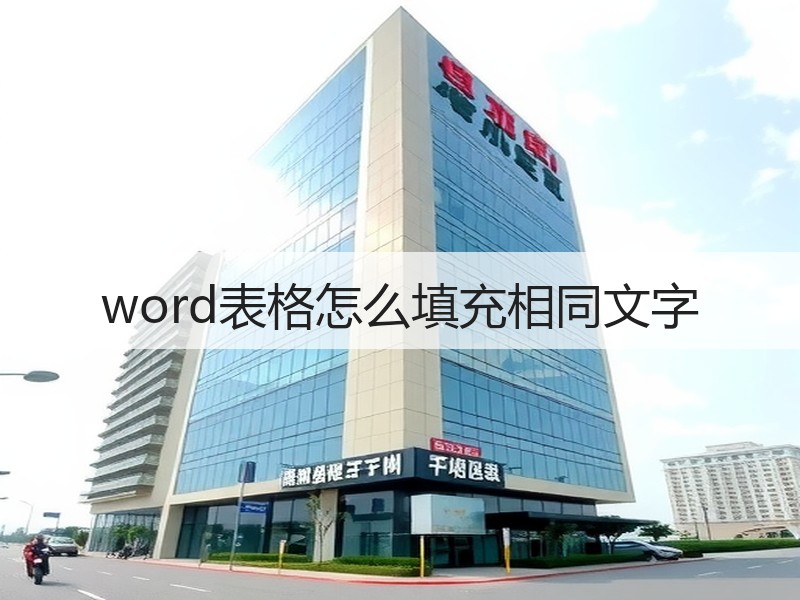 word表格怎么填充相同文字 - 诺云壹观办公网