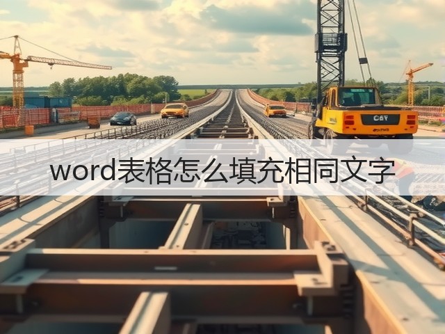 word表格怎么填充相同文字(图3)