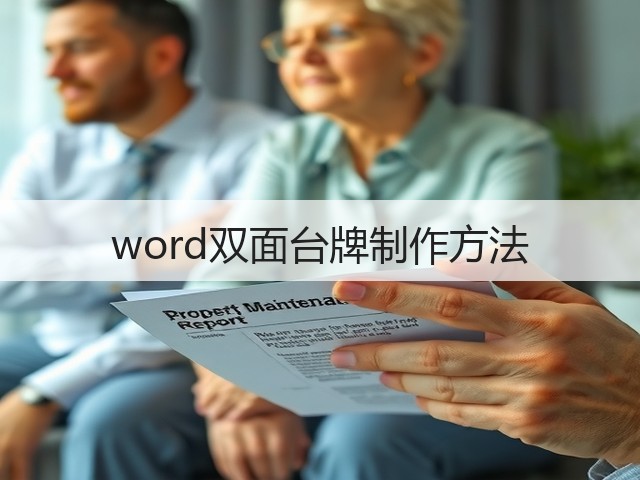 word双面台牌制作方法(图3) word双面台牌制作方法(图3)