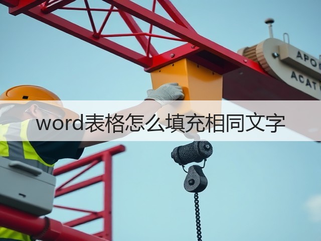 word表格怎么填充相同文字(图3)