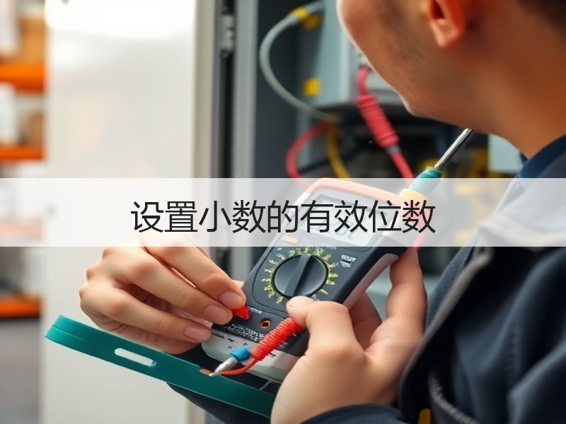设置小数的有效位数 - 诺云壹观办公网