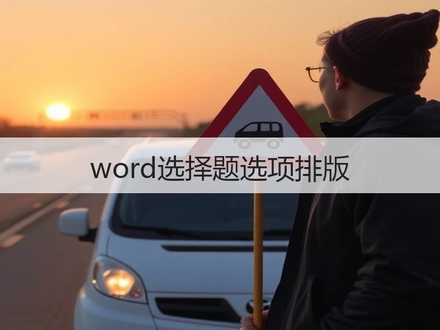 word选择题选项排版(图3) word选择题选项排版(图3)