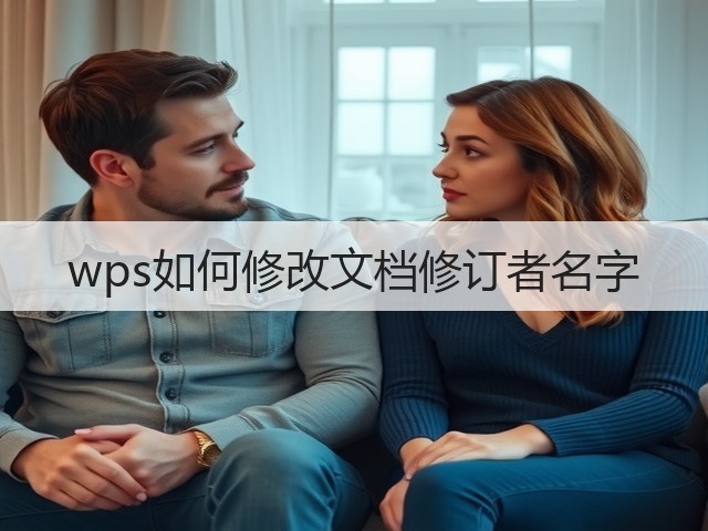 wps如何修改文档修订者名字(图3)