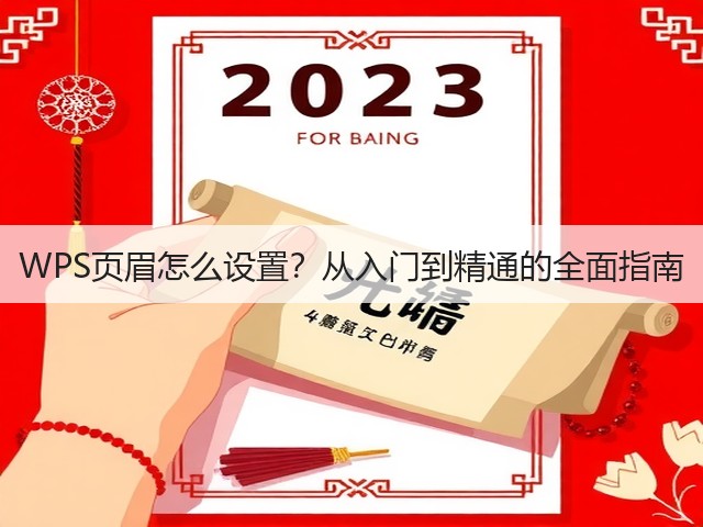 WPS页眉怎么设置?从入门到精通的全面指南(图2) WPS页眉怎么设置?从入门到精通的全面指南(图2)