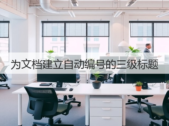 为文档建立自动编号的三级标题(图3) 为文档建立自动编号的三级标题(图3)