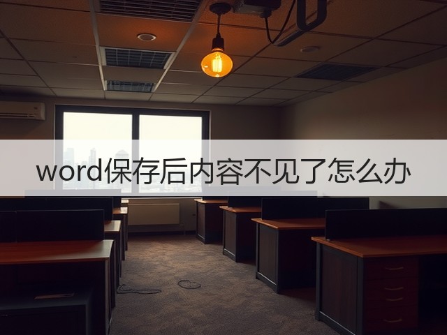word保存后内容不见了怎么办(图3) word保存后内容不见了怎么办(图3)
