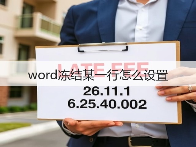 word冻结某一行怎么设置(图1) word冻结某一行怎么设置(图1)