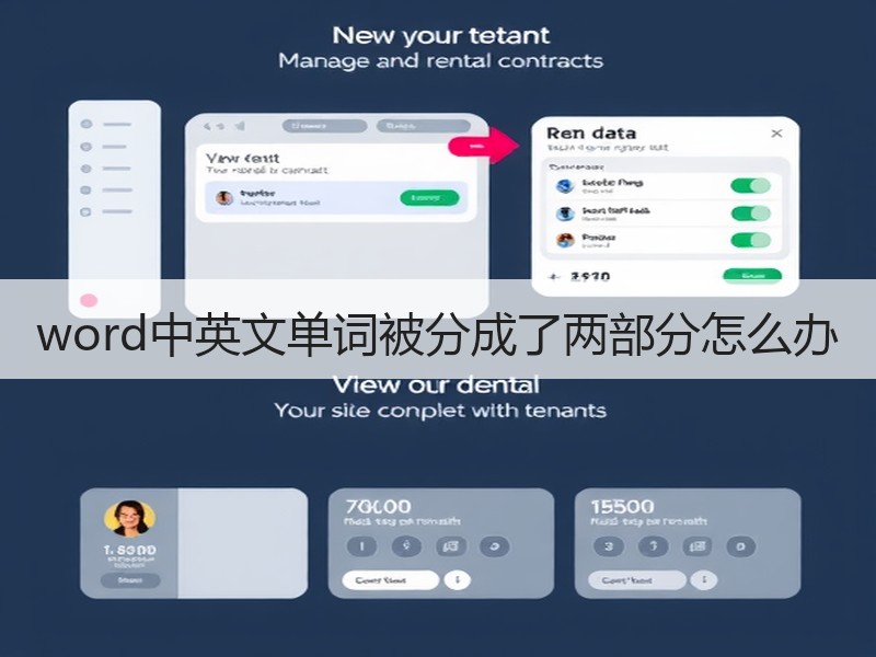 word中英文单词被分成了两部分怎么办 - 诺云壹观办公网