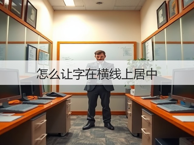 怎么让字在横线上居中(图1) 怎么让字在横线上居中(图1)