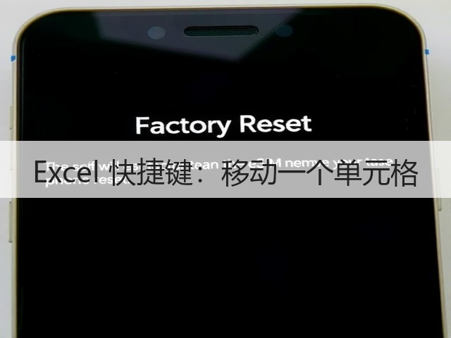 Excel 快捷键：移动一个单元格(图1)