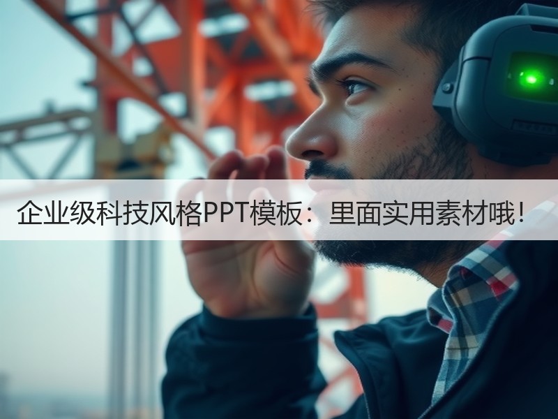 企业级科技风格PPT模板：里面实用素材哦！ - 诺云壹观办公网