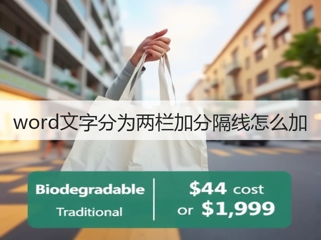 word文字分为两栏加分隔线怎么加(图3)