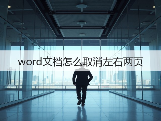 word文档怎么取消左右两页(图2)