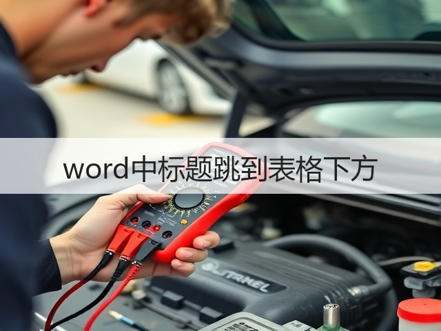word中标题跳到表格下方(图1) word中标题跳到表格下方(图1)
