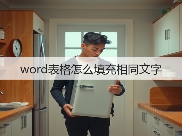 word表格怎么填充相同文字(图3)