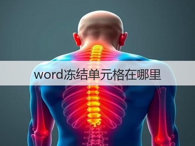 word冻结单元格在哪里(图2) word冻结单元格在哪里(图2)