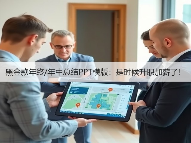 黑金款年终/年中总结PPT模版：是时候升职加薪了！(图2)