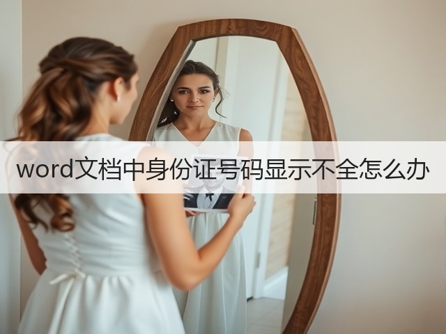 word文档中身份证号码显示不全怎么办(图1) word文档中身份证号码显示不全怎么办(图1)