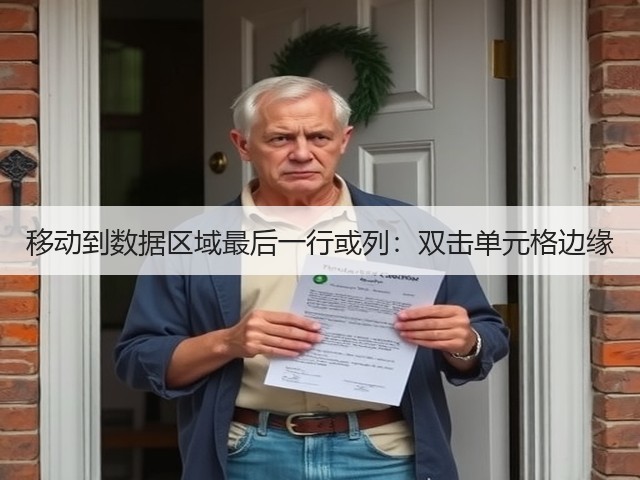 移动到数据区域最后一行或列:双击单元格边缘(图2) 移动到数据区域最后一行或列:双击单元格边缘(图2)