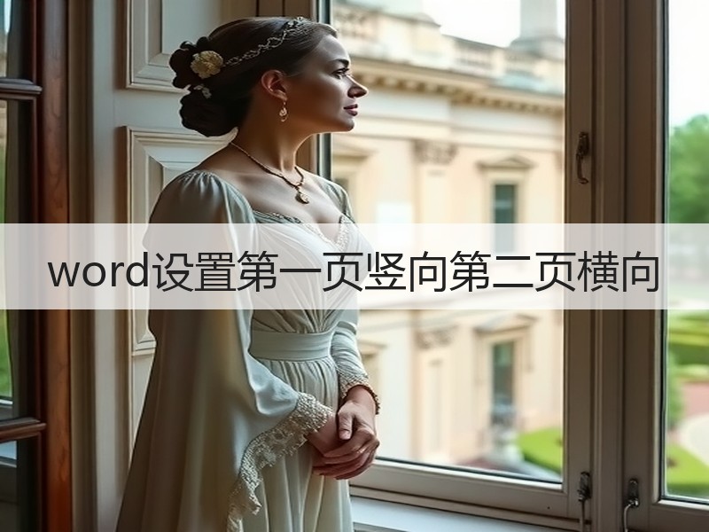 word设置第一页竖向第二页横向 - 诺云壹观办公网