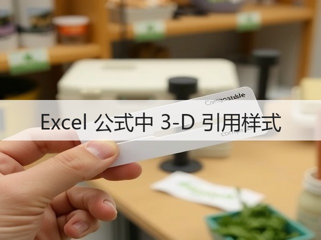 Excel 公式中 3-D 引用样式(图1) Excel 公式中 3-D 引用样式(图1)
