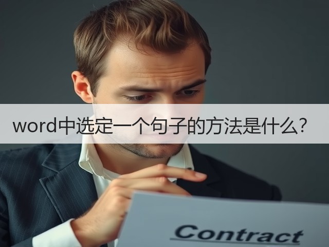 word中选定一个句子的方法是什么?(图2) word中选定一个句子的方法是什么?(图2)