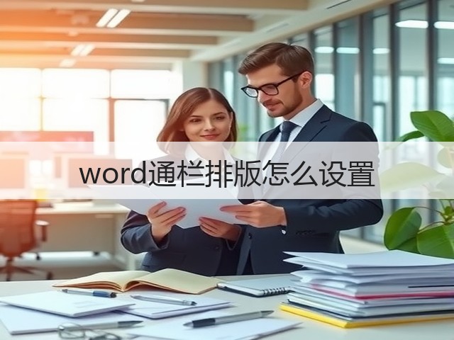 word通栏排版怎么设置(图2) word通栏排版怎么设置(图2)